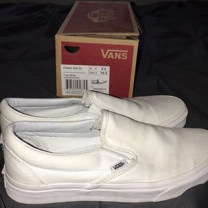 white slip on vans